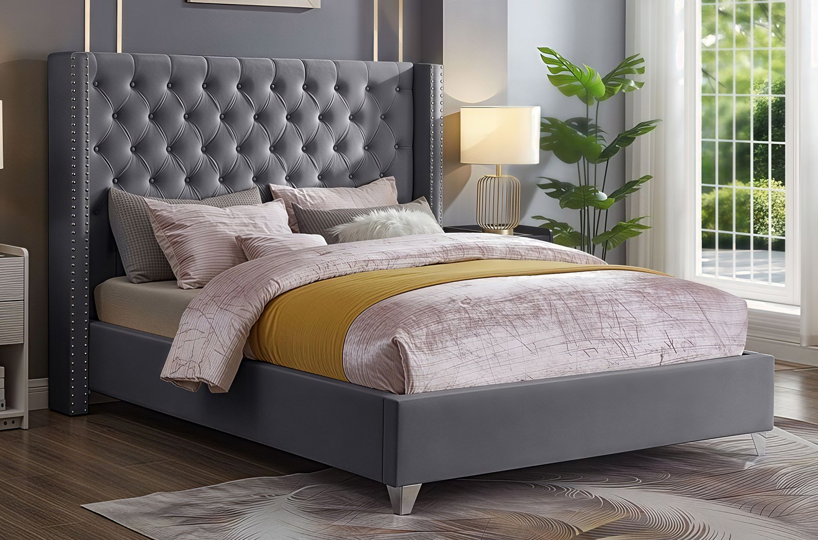 CAVANELLE ROYALE™ – LUXURY TUFTED PLATFORM BED – T2380