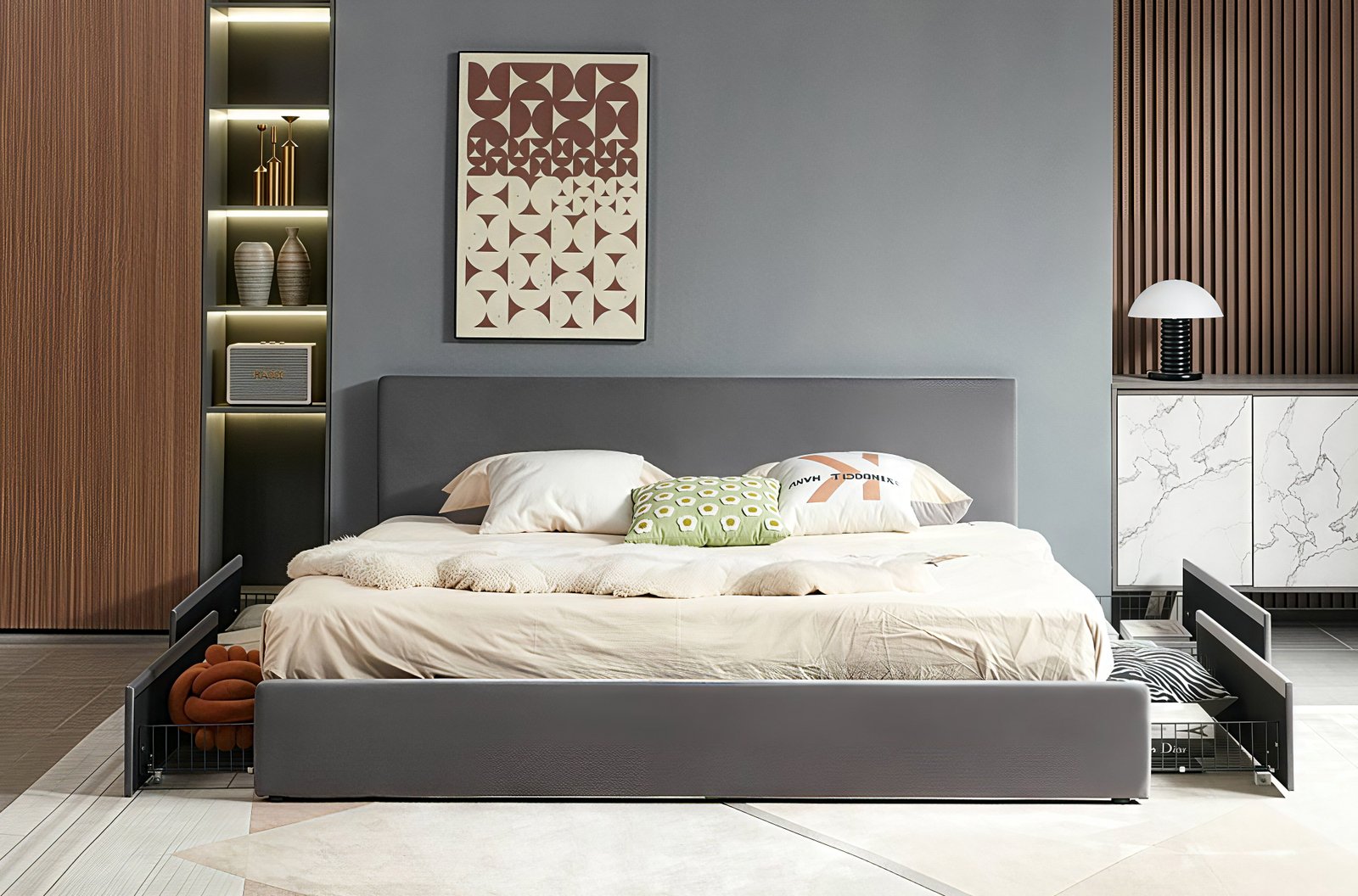 CALIX CORE™ – VELVET STORAGE PLATFORM BED – T2128