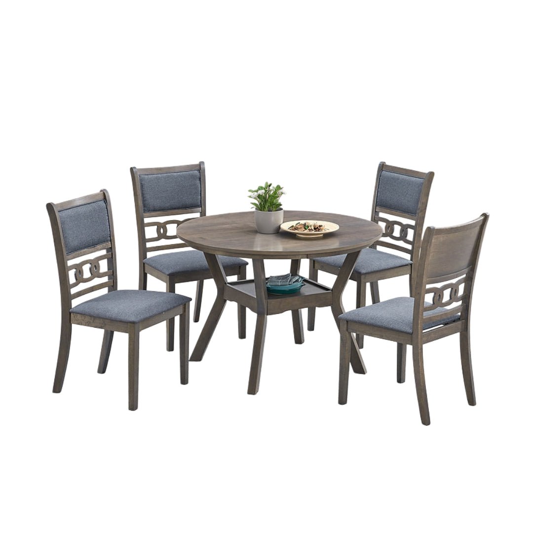 Round Antique Grey Dining Set – Model T-1079
