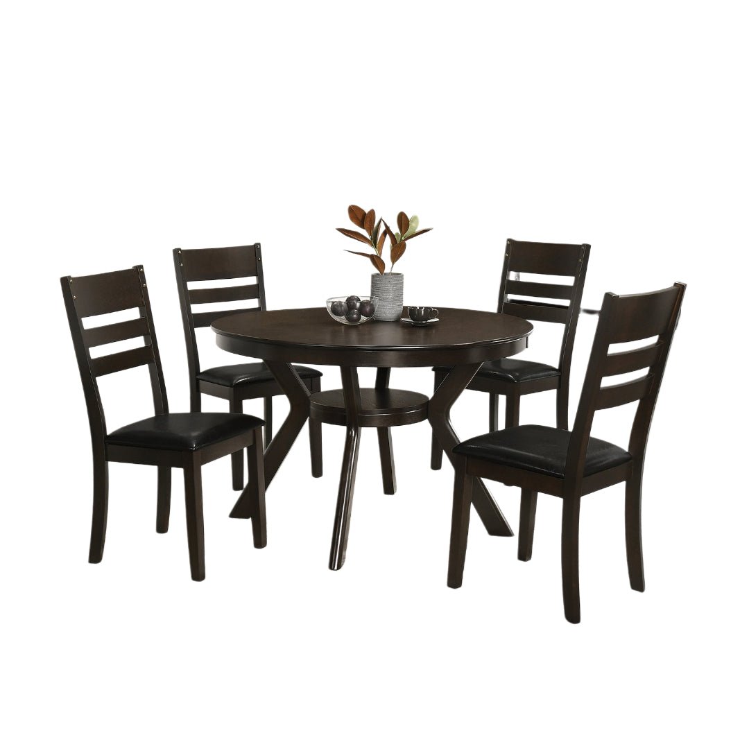 Espresso Round Dining Set – Model T-1085