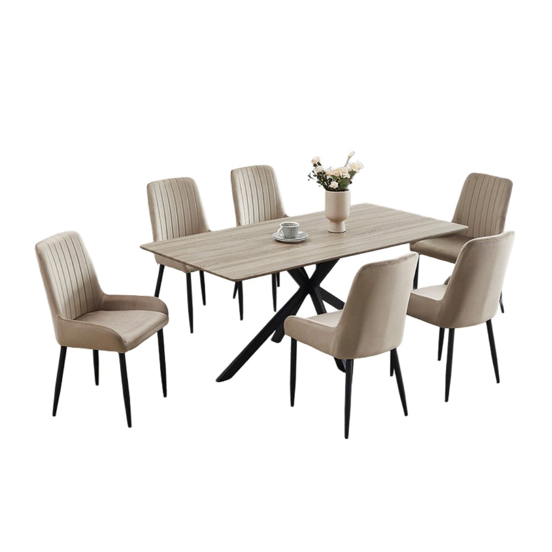 Modern Velvet Dining Set – Model T-1510