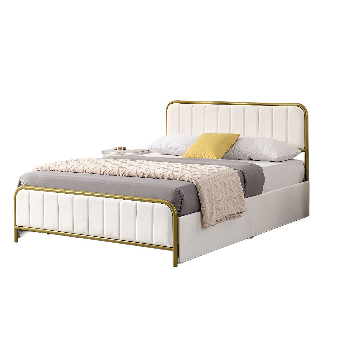 AUREX™ – LUXURY VELVET STORAGE PLATFORM BED – T2334
